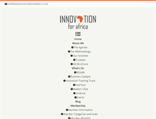 Tablet Screenshot of innovationforafrica.com